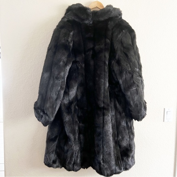 Vintage Fur coat Black, Size 20w - Picture 2 of 12